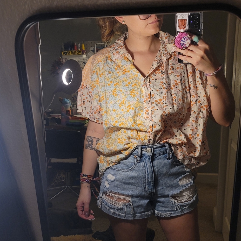Floral Button Up